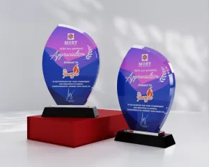 Kỷ niệm chương pha lê PL15 (Phôi Pha lê)