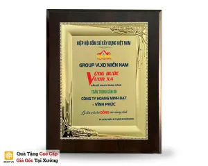 Kỷ niệm chương gỗ đồng 09 (màu đứng)