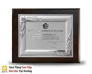 Kỷ niệm chương gỗ đồng 09 (Màu bạc)