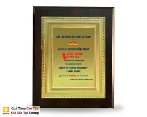 Kỷ niệm chương gỗ đồng 10 (phôi đứng)