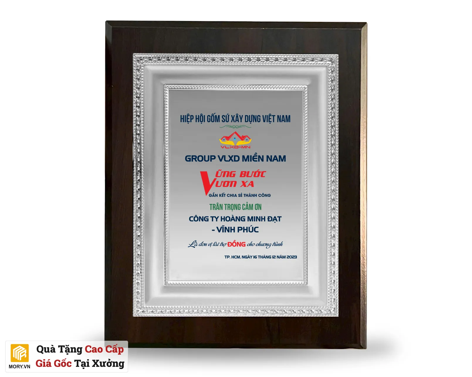 Kỷ niệm chương gỗ đồng 10 (màu bạc)