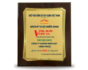 Kỷ niệm chương gỗ đồng 16 (Màu vàng)