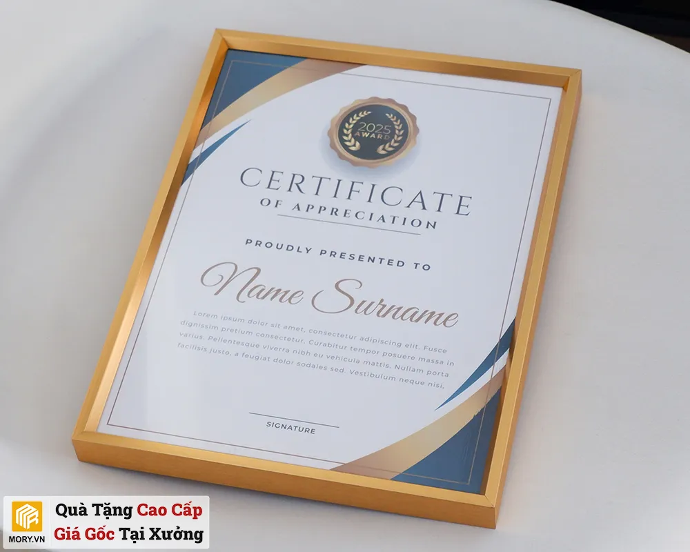 Bằng khen, Bảng vinh danh kim loại