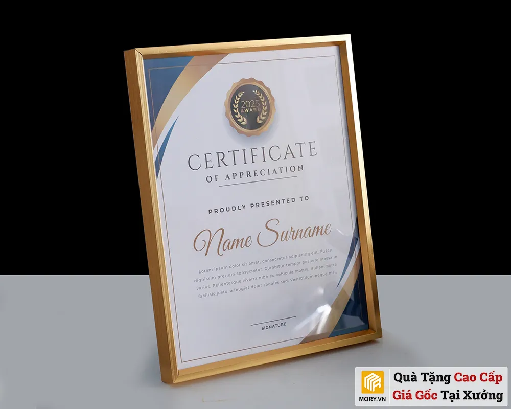 Bằng khen, Bảng vinh danh kim loại