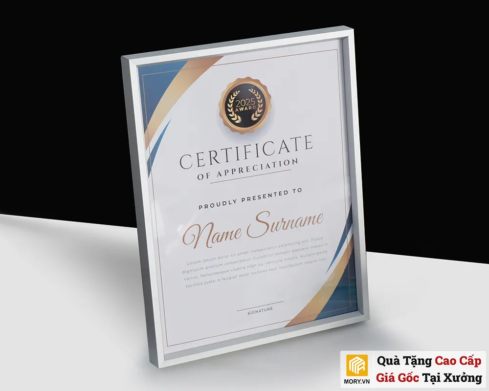 Bằng khen, Bảng vinh danh kim loại