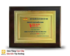Kỷ niệm chương gỗ đồng 10 (Màu vàng)