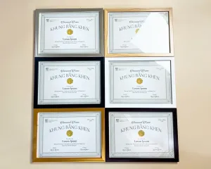 Bằng khen trơn hiện đại