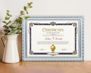 Bằng chứng nhận trắng cổ điển (Khổ A4 (21X30cm))