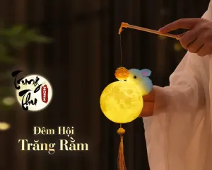 Đèn lồng trung thu 2025 - trăng và thỏ