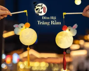 Đèn lồng trung thu 2025 - trăng và thỏ