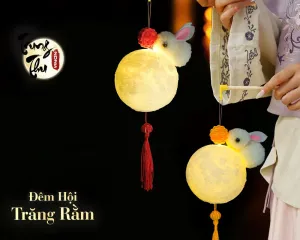 Đèn lồng trung thu 2025 - trăng và thỏ