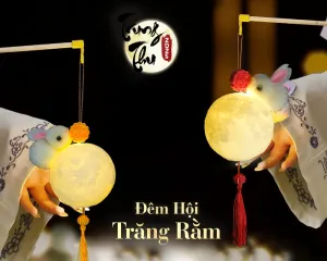 Đèn lồng trung thu 2025 - trăng và thỏ